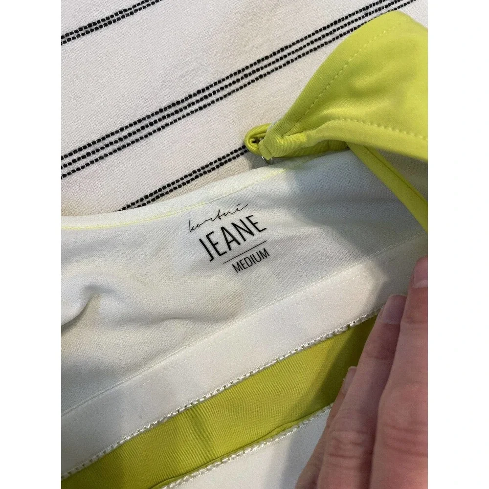 Kortni Jeane Lime Green Swing Swim Top Medium Tankini Q2 - Picture 3 of 4
